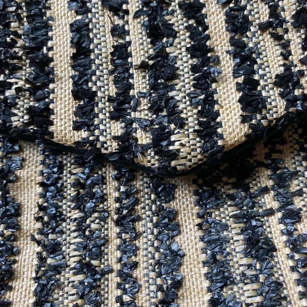 Urban Expressions Black and Tan Woven Clutch